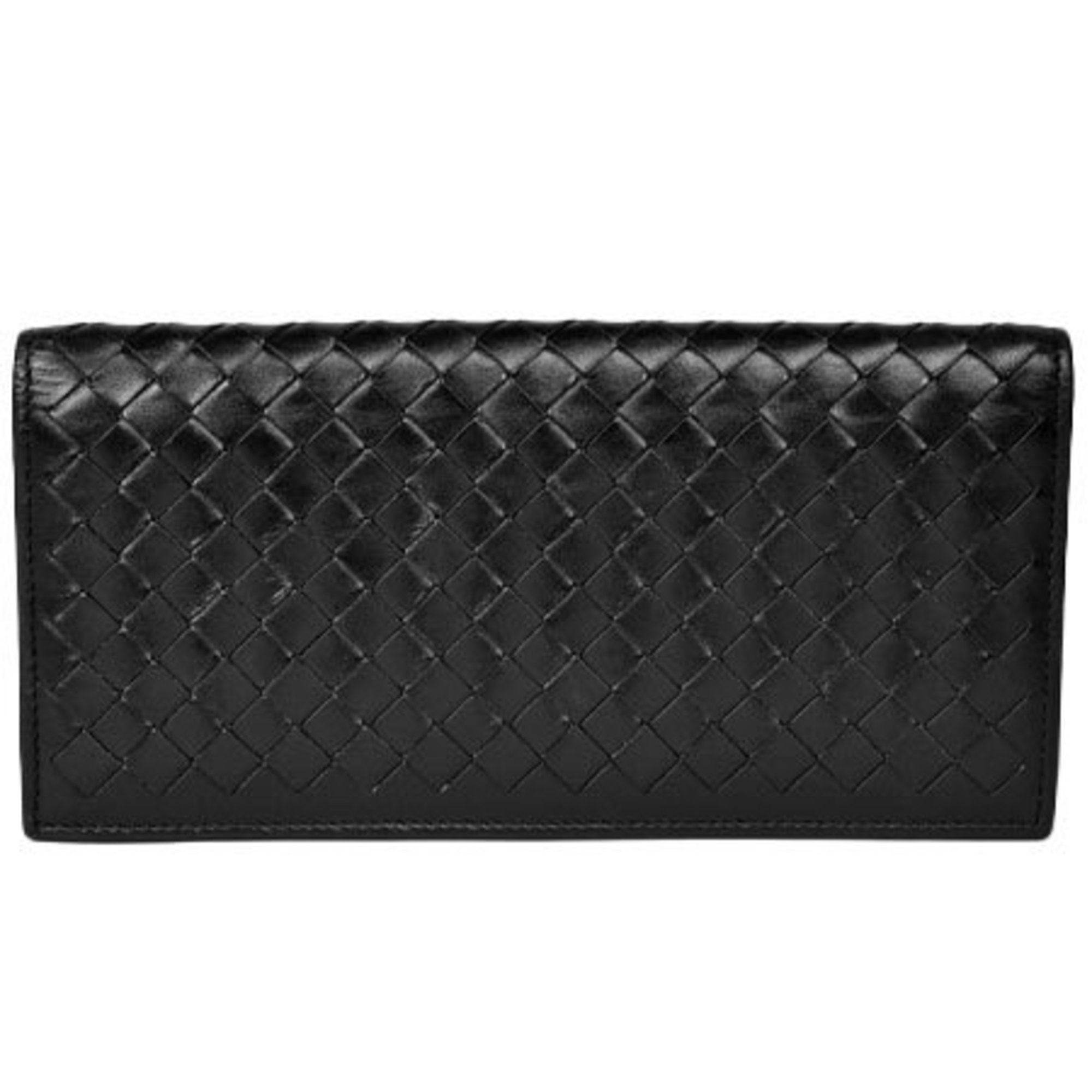 Bottega Veneta Intrecciato Bi-Fold Wallet Leather Black